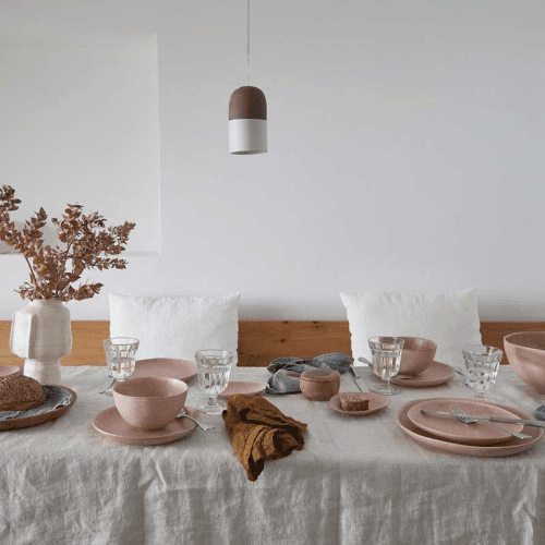 Image showing the Livia Set of 6 Salad/Dessert Plates, D22cm, Mauve Rose product.