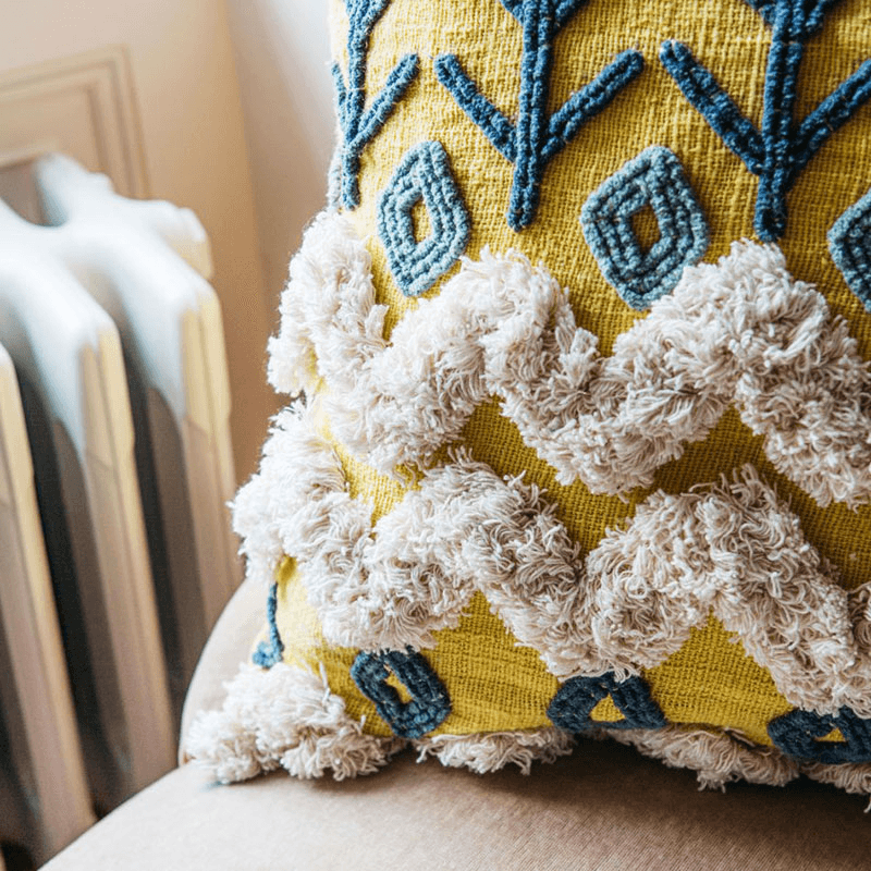 Kansa Cushion, 50 x 50cm, Yellow