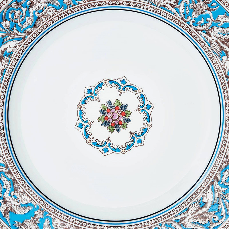 Florentine Plate, D27cm, Turquoise