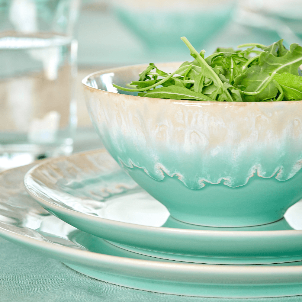 Taormina Set of 6 salad plates, 22cm, Aqua