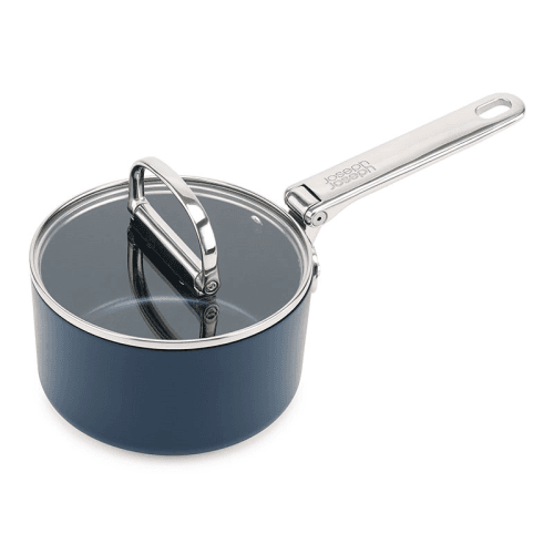 Image showing the Space Folding Saucepan & Lid, 15cm, Midnight Blue product.