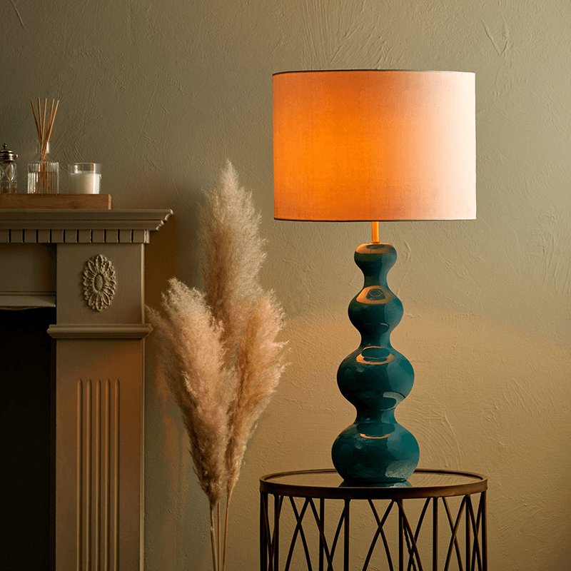 Wobster Small Table Lamp Base Only, H48.5cm x W15cm, Turquoise