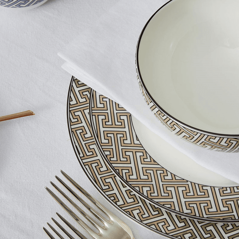 Maze Breakfast Bowl, D15cm, Truffle