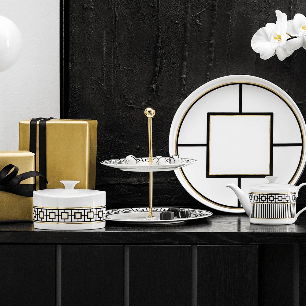 MetroChic Cake stand, D27.5cm, Gold/Multi