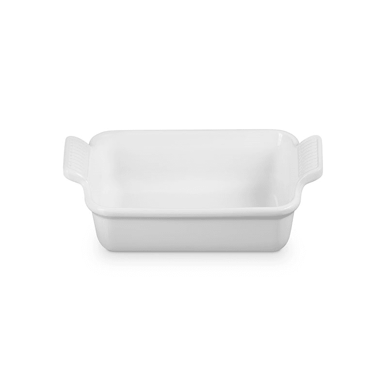 Stoneware Heritage Rectangular Dish, 19cm, White