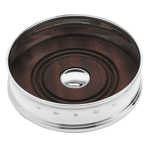 Image showing the Chateau series straight Bottle coaster, 3.5", Sterling Silver product.