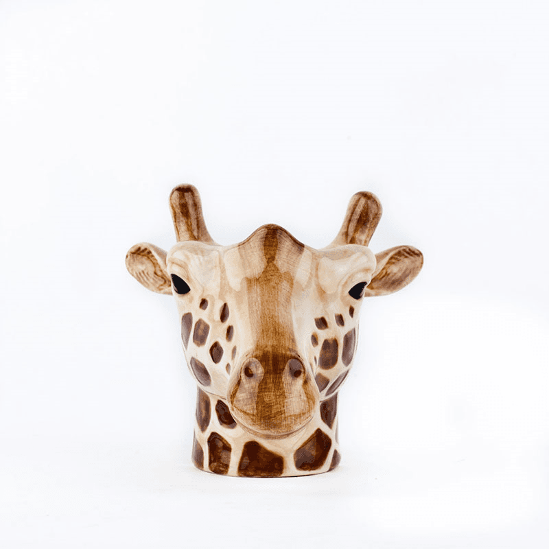 Giraffe Egg Cup, H8.5cm, Brown