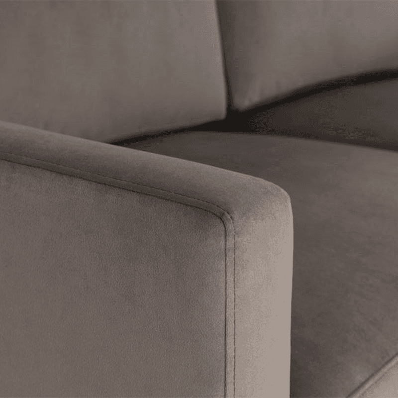 Model 01 3 Seater Velvet Sofa, Elephant