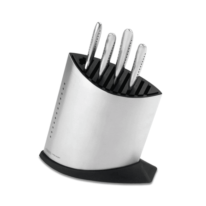 Sai 5 Piece Global Sai Knife Block Set, Silver