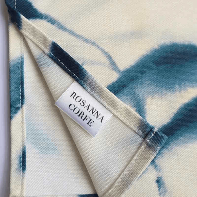 Amongst Set of 4 Organic Cotton Napkins, 45 x 40cm, Blue