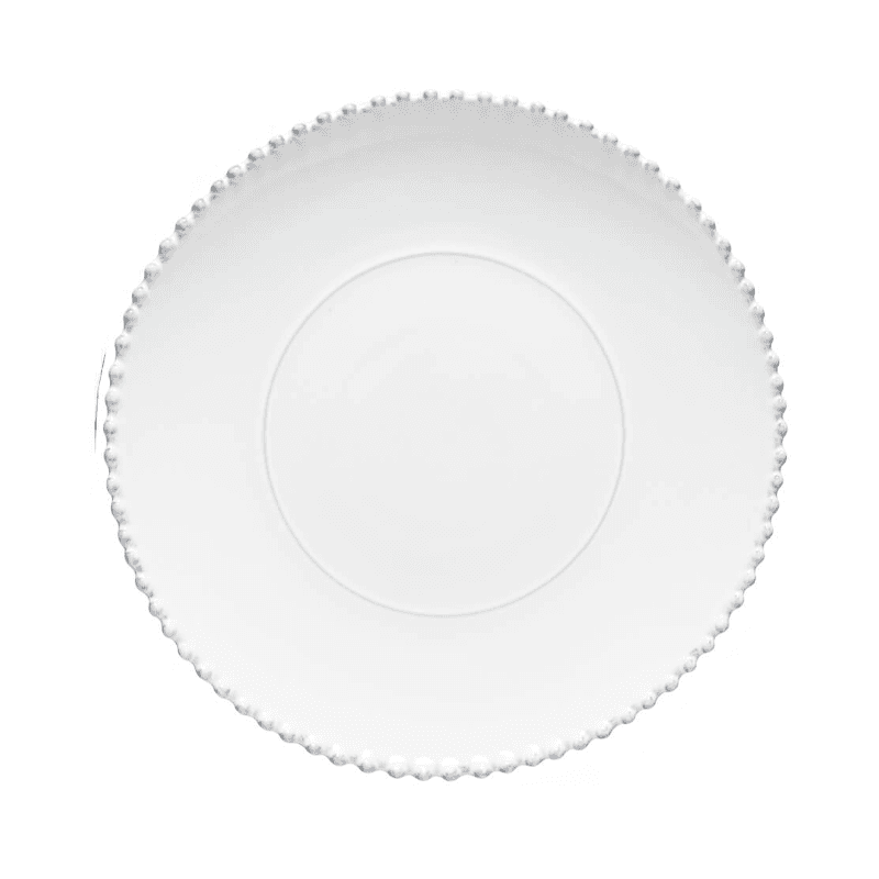 Pearl Charger Plate, 33cm, White