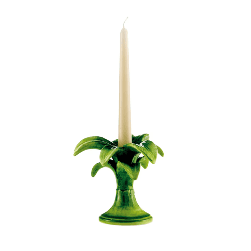 Image showing the Palm Candlestick, Small, Green product.