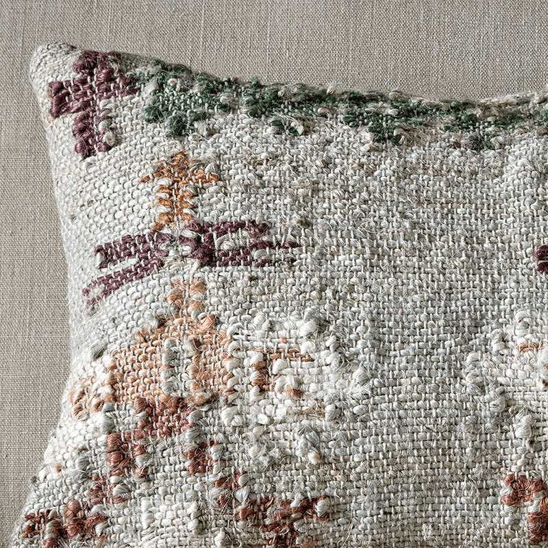 Dantri Cotton & Jute Cushion Cover, 50 x 50cm, Soft Grey