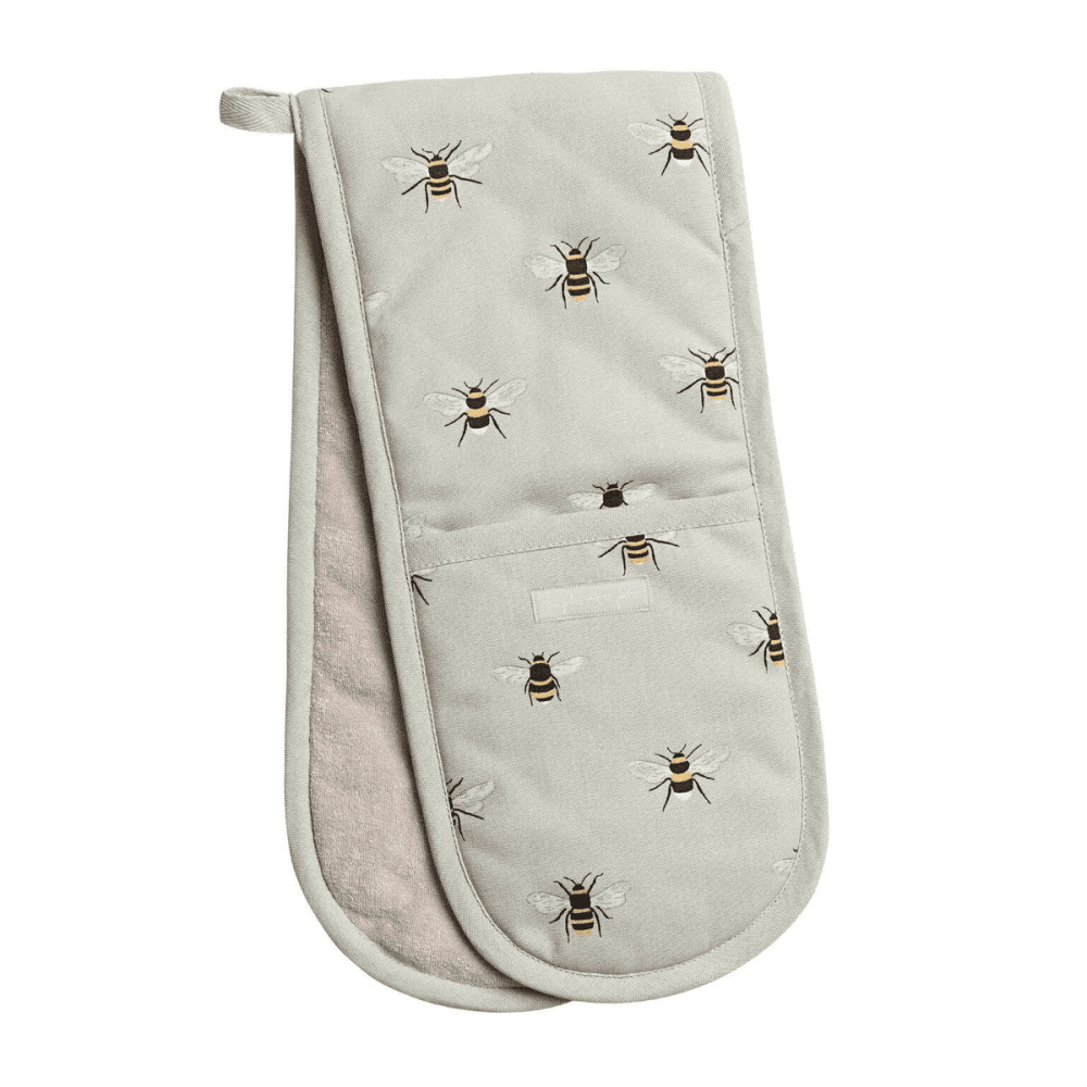 Bees Double oven glove, 18 x 84cm