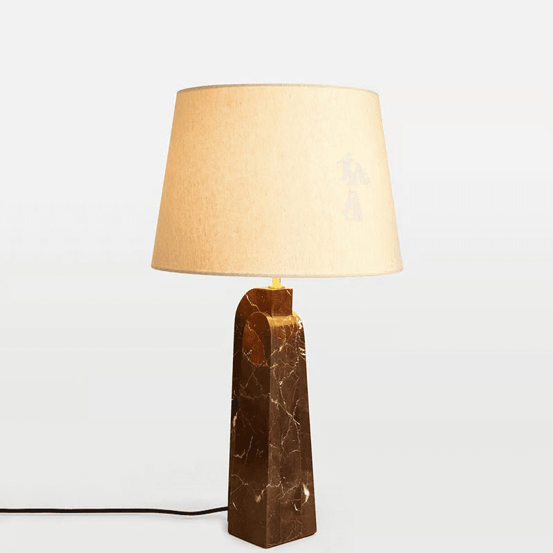 Darcy Marble Table Lamp, H68cm, Silver