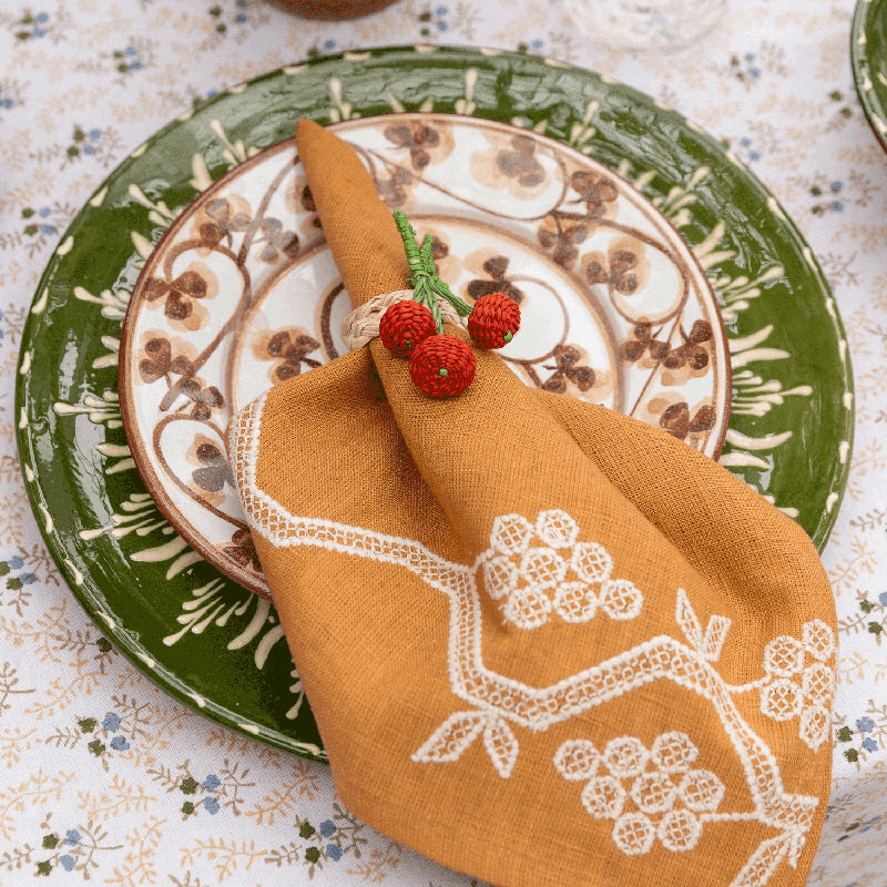 Napa Set of 4 Napkins, 40 x 40cm, Cognac
