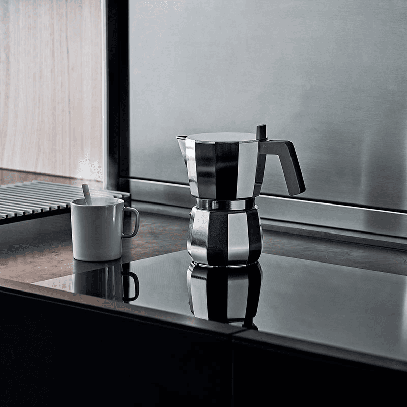 Moka 3 Cup Espresso Maker, H15.5cm, Silver