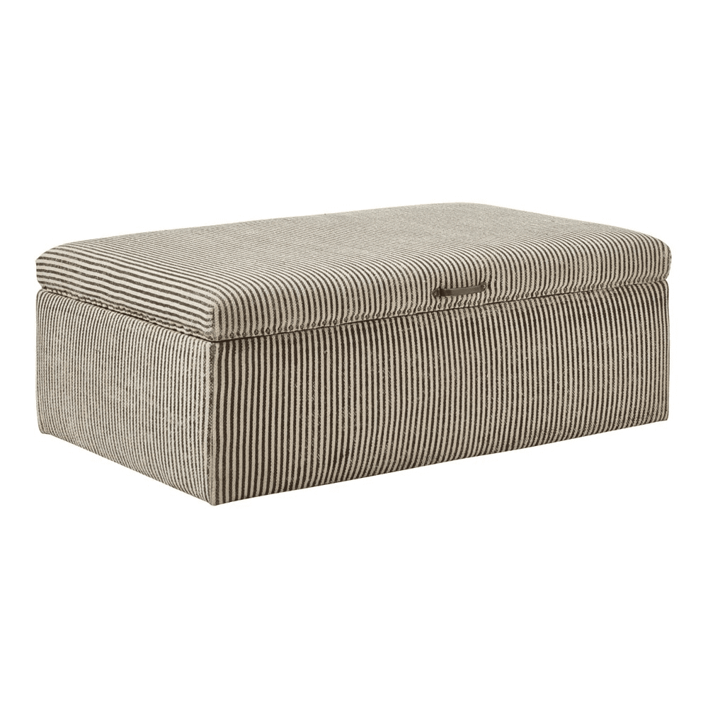 Crusoe Upholstered ottoman, W122 x D78 x H42cm, Soft Charcoal