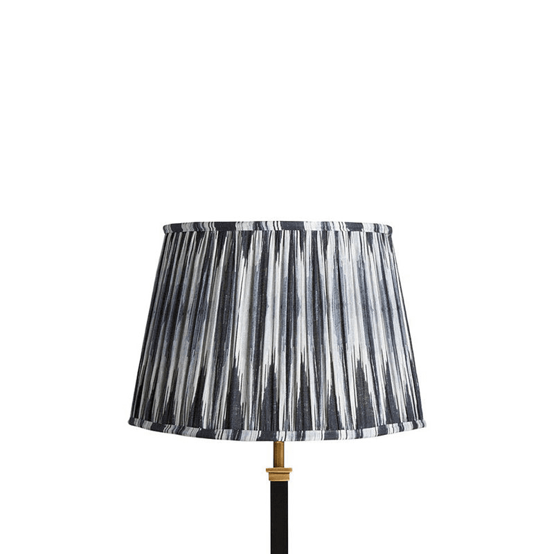 Straight empire Shade, 30cm, black and white Ikat by Matthew Williamson