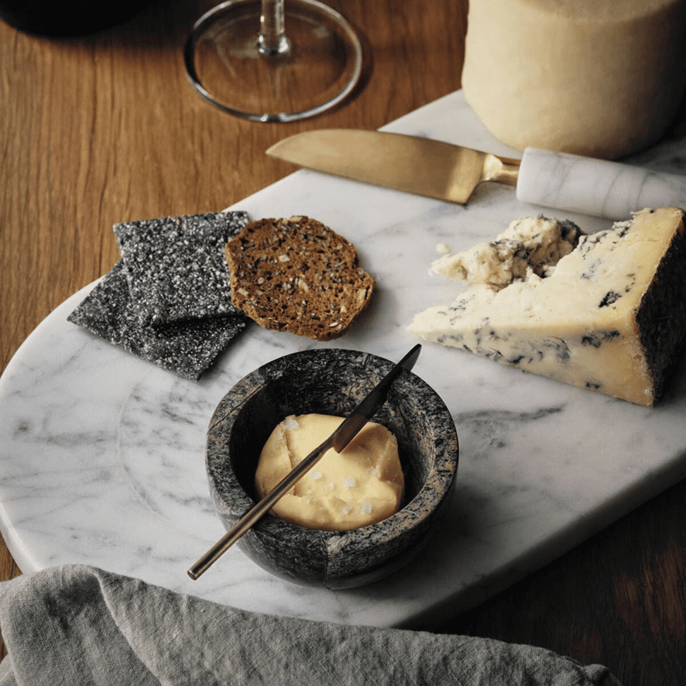 Astell Large marble serving board, H19 x W35cm, White