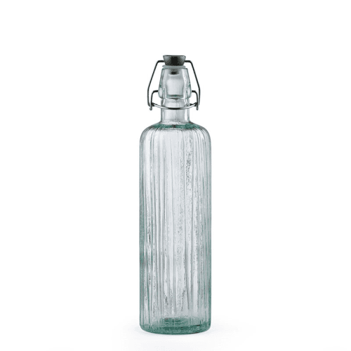 Image showing the Kusintha Glass Water Bottle, 750ml, Green product.