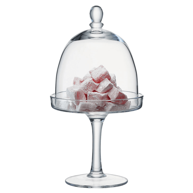 Serve Glass Dome and Stand, D15cm, Clear