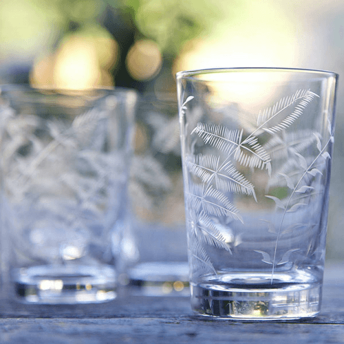 Image showing the Fern Set of 6 tumblers, 210ml, Crystal product.
