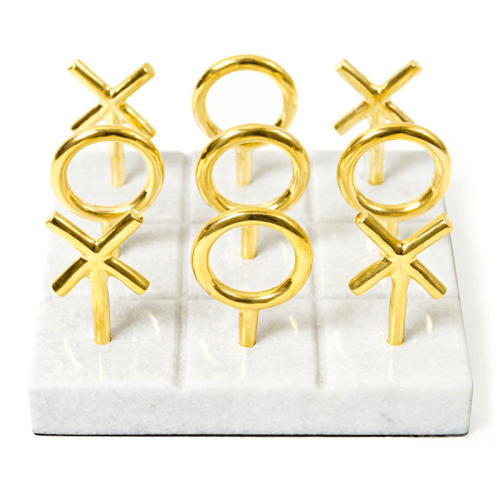 Image showing the Tic Tac Toe Set, 17 x 17cm, Brass product.