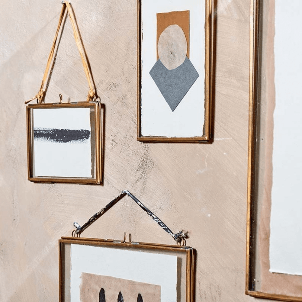 Kiko Landscape Frame, H29 x W36cm, Antique Brass