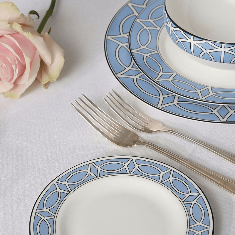 Loop Set of 2 Dessert Plate, D21cm, Cornflower Blue