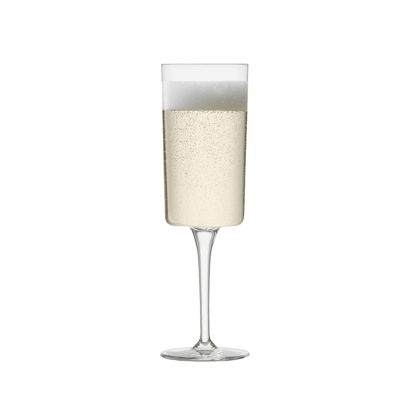 Gio Set of 4 Champagne Flutes, 210ml, Clear