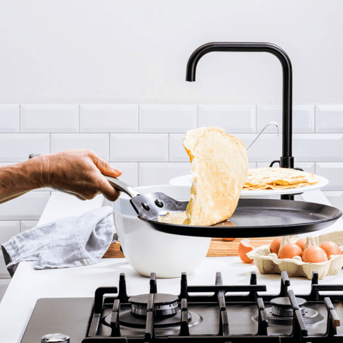 Image showing the Copenhagen Non-Stick  Pancake Pan, 28, Black product.