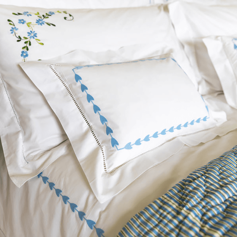 Leaf Duvet Cover, Double, Blue