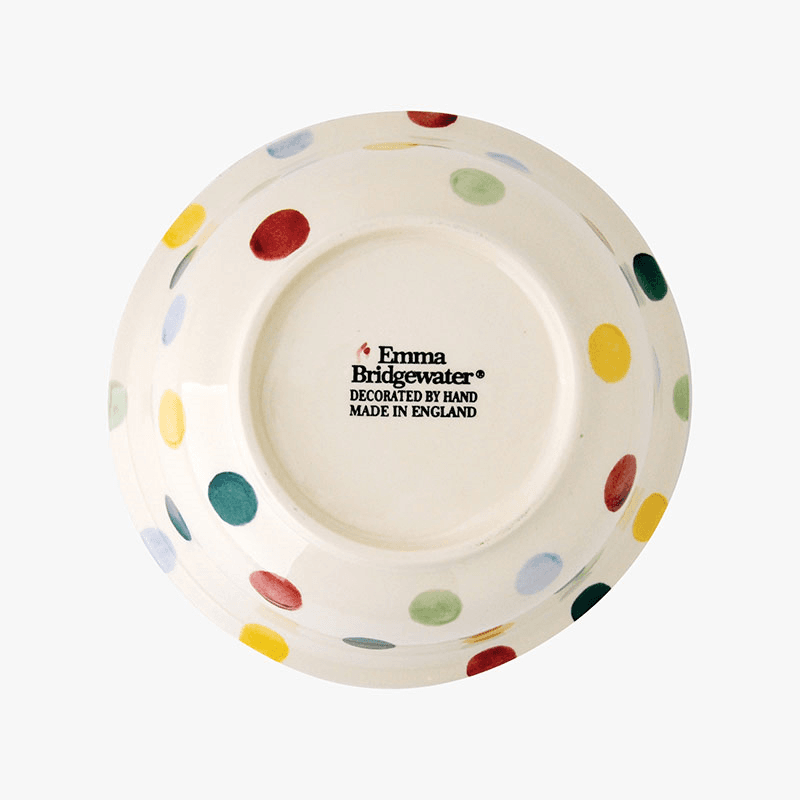 Polka Dot Cereal Bowl, D16.5cm, Cream