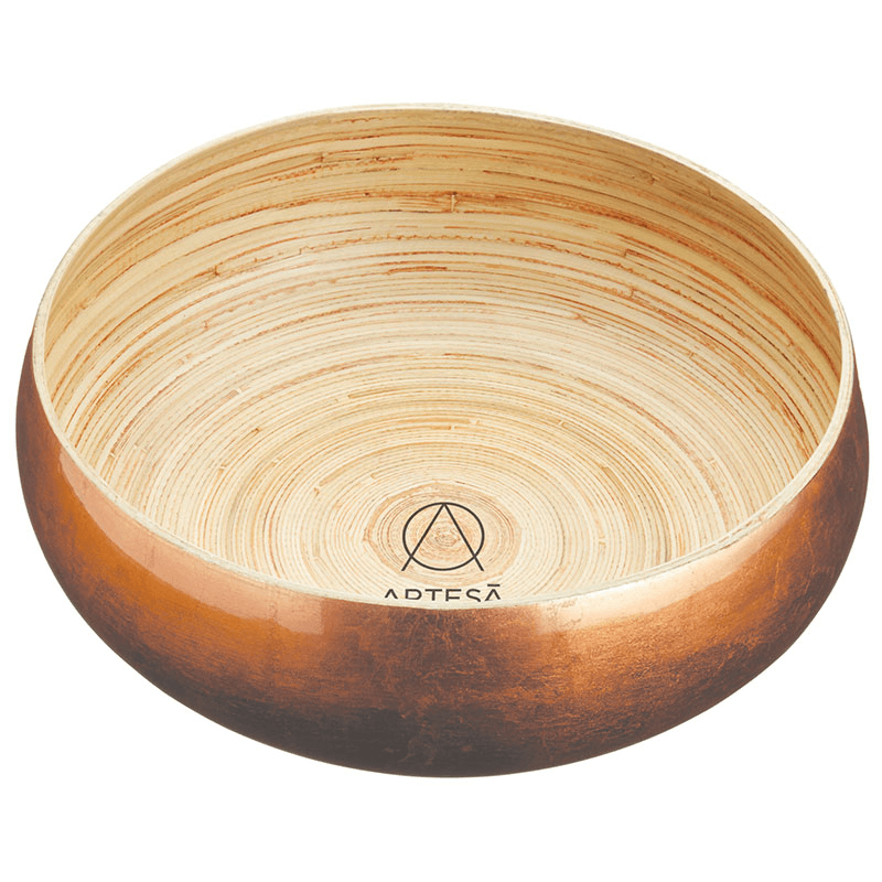 Serving bowl, 26cm, Copper Finish Bamboo