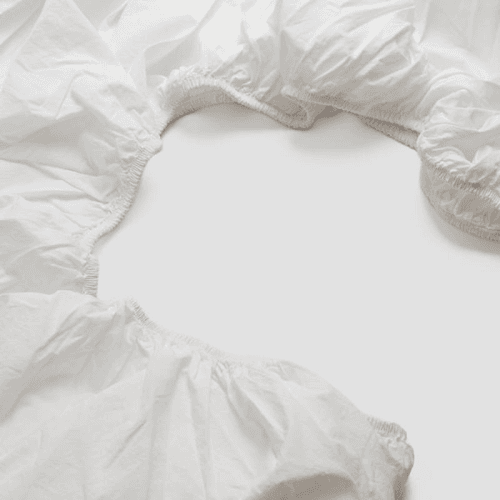 Image showing the Washed Cotton Percale King Size Fitted Sheet, White product.