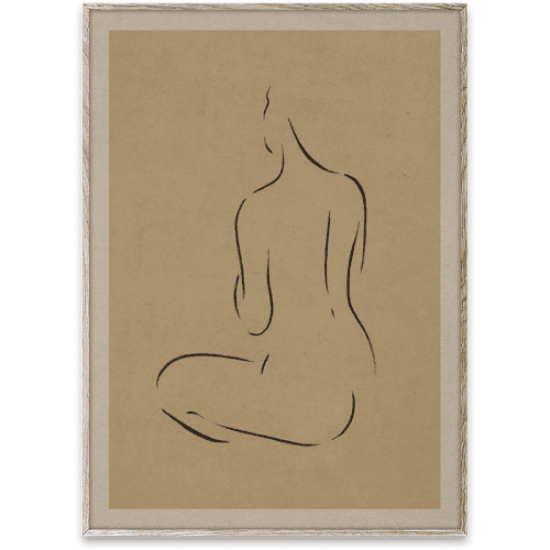 Image showing the Grace III Framed Print, 30 x 40cm, Beige product.