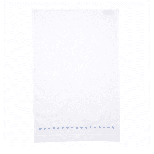 Image showing the Dots Hand Towel, 38 x 58cm, White/Blue product.