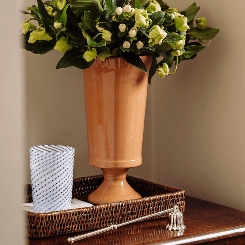 Flora Ceramic Urn Vase, Medium, Terracotta