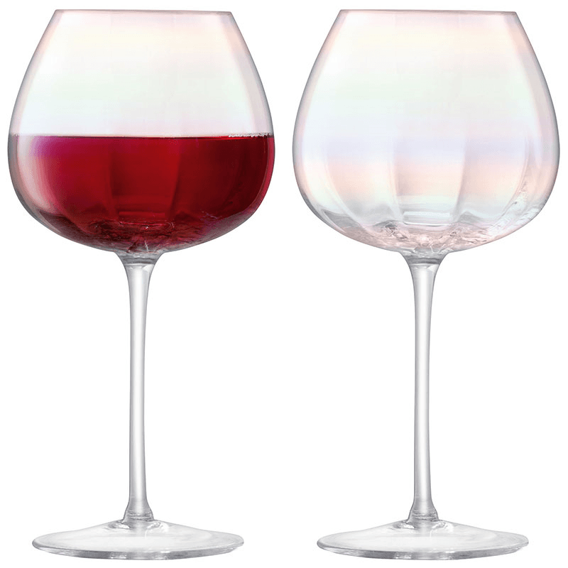 Pearl Red Wine Glasses Set of 2, 460ml, Mother of Pearl