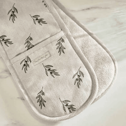 Image showing the Olive Branch Double Oven Glove, Neutral product.