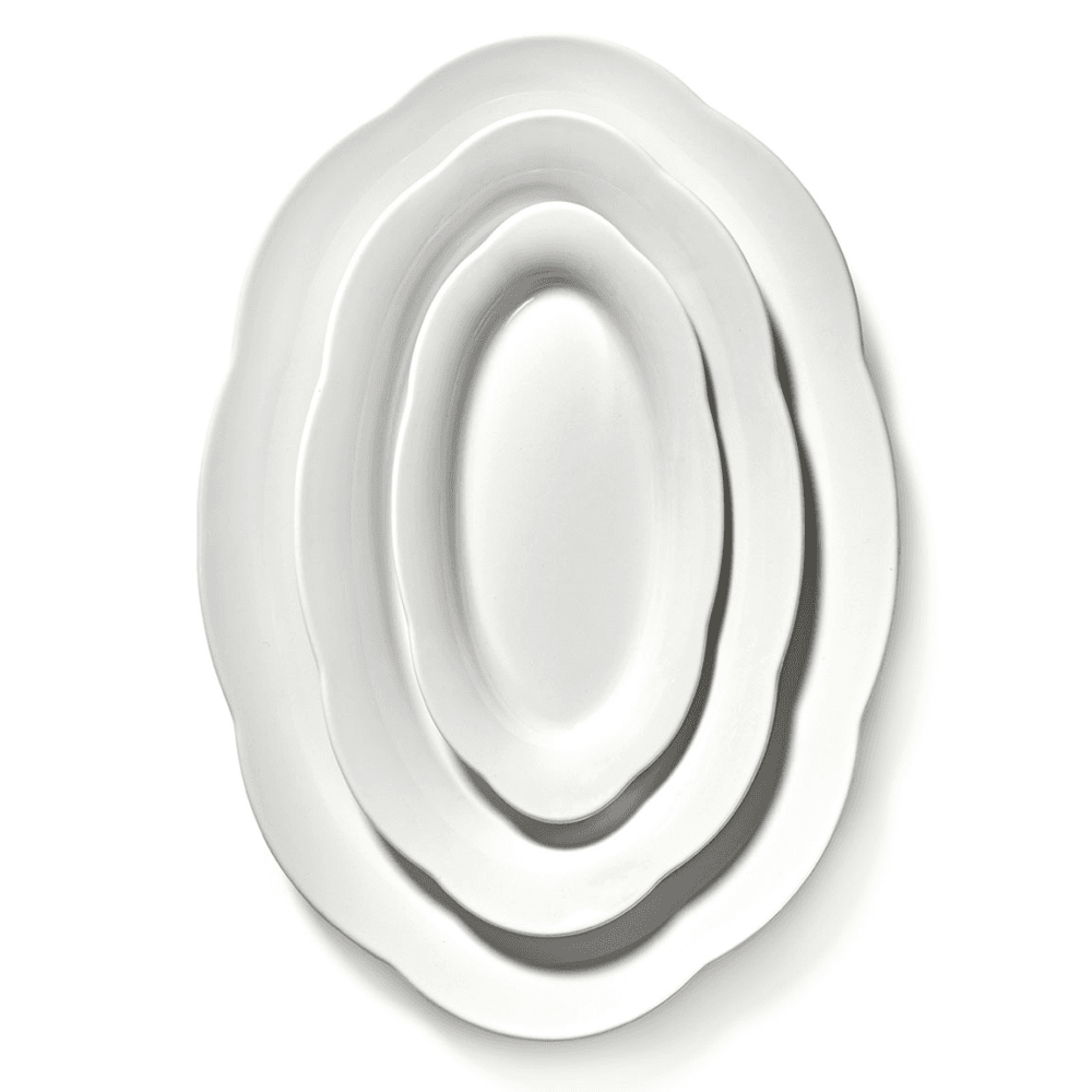 Silhouette by Sergio Herman Set of 2 High Oval Plates