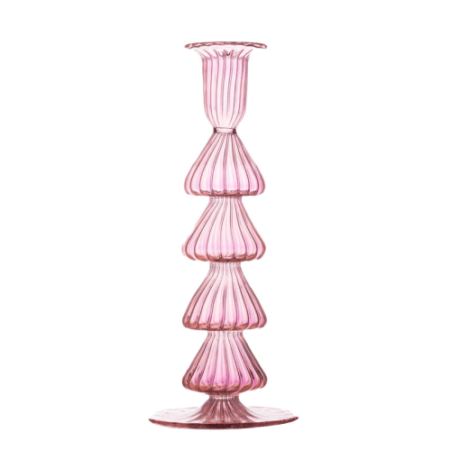 Image showing the Buto Candlestick, H20cm, Pink product.