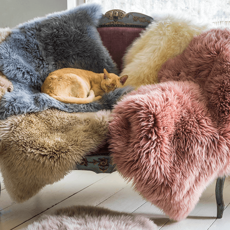 Sheepskin Rug, 90cm, Dark Linen