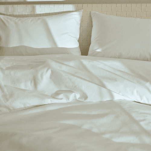 Image showing the Cotton Sateen 500TC Duvet Set, Superking, White product.