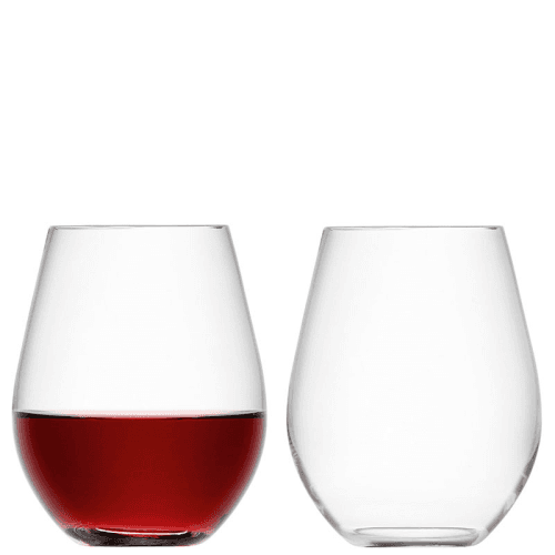 Image showing the Wine Stemless Red Wine Glasses Set of 2, 530ml, Clear product.