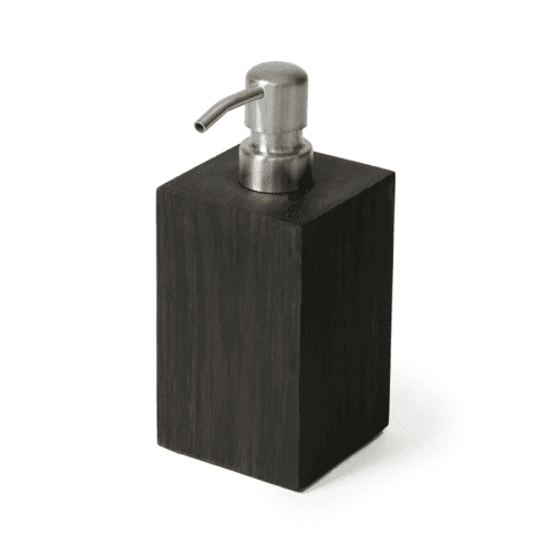 Image showing the Mezza Soap pump, H18 x W7.5 x D7.5cm, Dark Brown product.