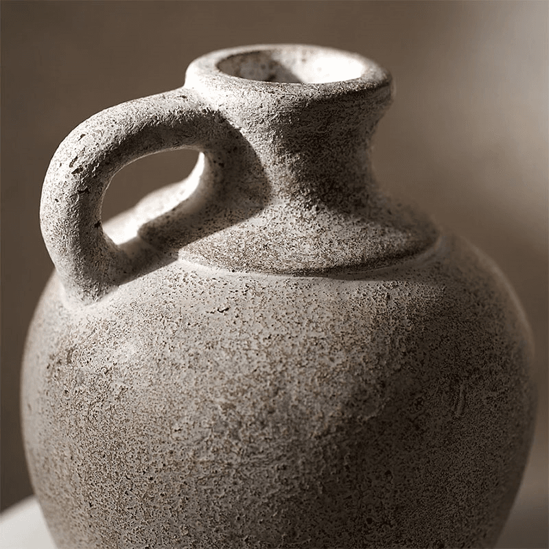 Arley Terracotta Jug, H25cm, White