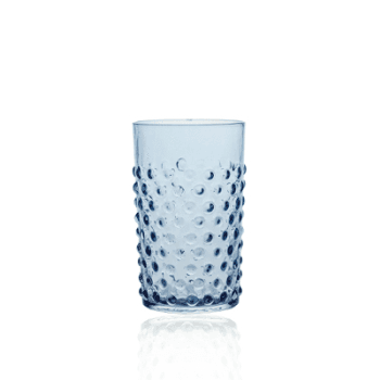 Image showing the Tumbler, Hobnail, Blue Smoke, Set of 6, 250ml product.