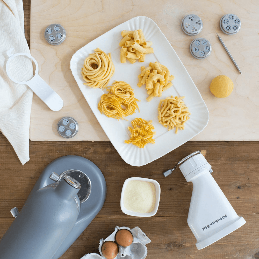 Pasta shape press, white
